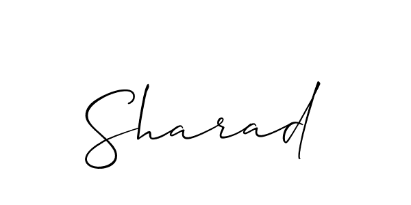 Design your own signature with our free online signature maker. With this signature software, you can create a handwritten (Allison_Script) signature for name Sharad. Sharad signature style 2 images and pictures png