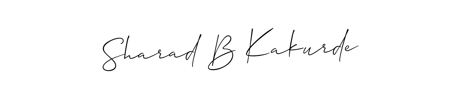 How to make Sharad B Kakurde name signature. Use Allison_Script style for creating short signs online. This is the latest handwritten sign. Sharad B Kakurde signature style 2 images and pictures png