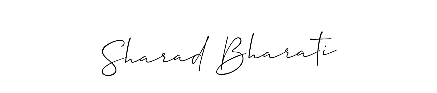How to make Sharad Bharati signature? Allison_Script is a professional autograph style. Create handwritten signature for Sharad Bharati name. Sharad Bharati signature style 2 images and pictures png