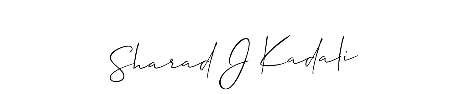 Similarly Allison_Script is the best handwritten signature design. Signature creator online .You can use it as an online autograph creator for name Sharad J Kadali. Sharad J Kadali signature style 2 images and pictures png