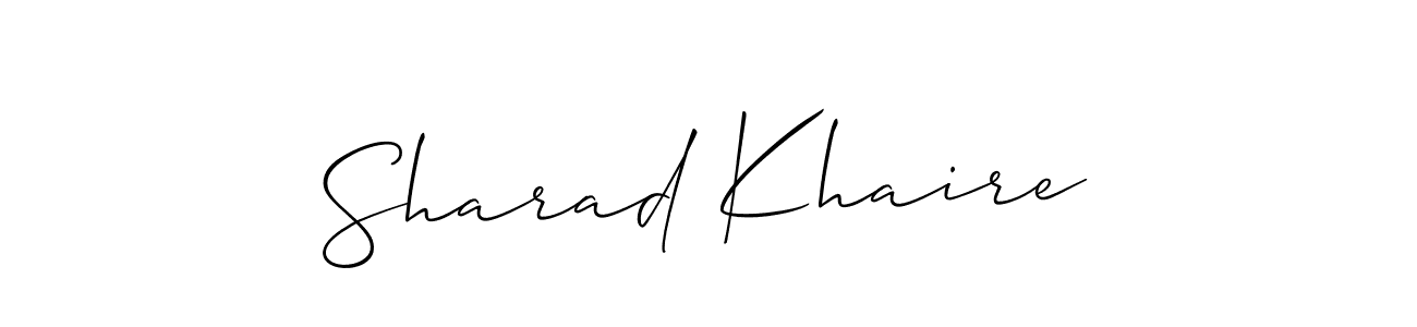 Use a signature maker to create a handwritten signature online. With this signature software, you can design (Allison_Script) your own signature for name Sharad Khaire. Sharad Khaire signature style 2 images and pictures png