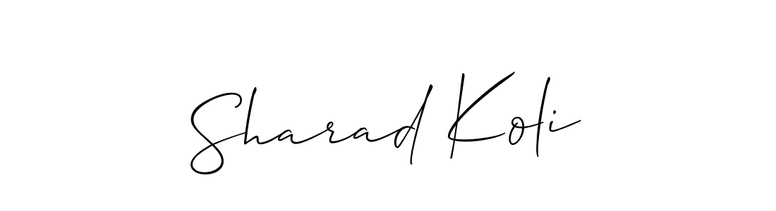 Also You can easily find your signature by using the search form. We will create Sharad Koli name handwritten signature images for you free of cost using Allison_Script sign style. Sharad Koli signature style 2 images and pictures png