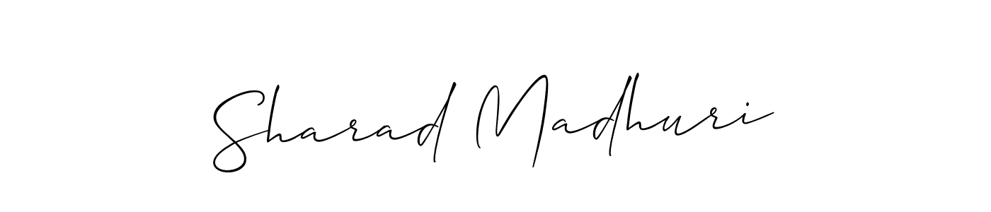 You should practise on your own different ways (Allison_Script) to write your name (Sharad Madhuri) in signature. don't let someone else do it for you. Sharad Madhuri signature style 2 images and pictures png