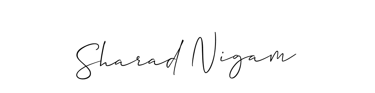 Sharad Nigam stylish signature style. Best Handwritten Sign (Allison_Script) for my name. Handwritten Signature Collection Ideas for my name Sharad Nigam. Sharad Nigam signature style 2 images and pictures png