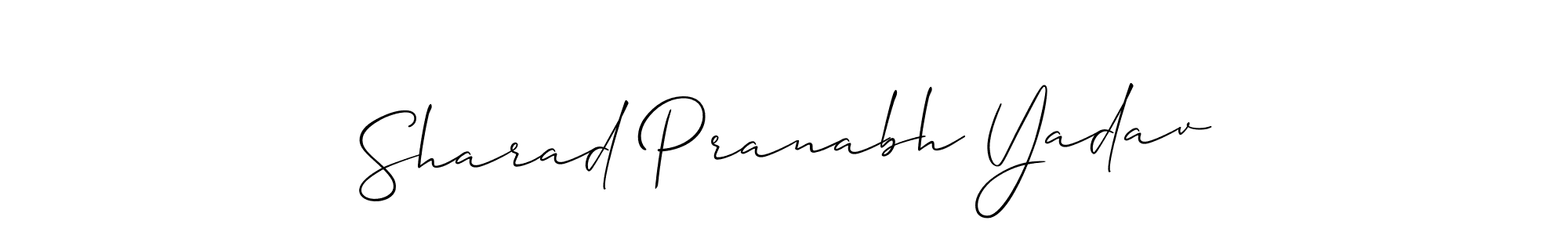 if you are searching for the best signature style for your name Sharad Pranabh Yadav. so please give up your signature search. here we have designed multiple signature styles  using Allison_Script. Sharad Pranabh Yadav signature style 2 images and pictures png