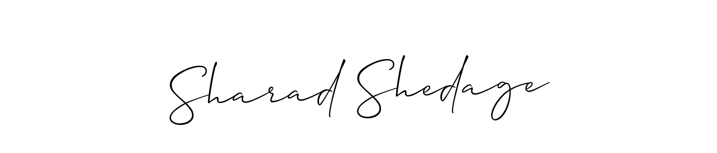How to Draw Sharad Shedage signature style? Allison_Script is a latest design signature styles for name Sharad Shedage. Sharad Shedage signature style 2 images and pictures png