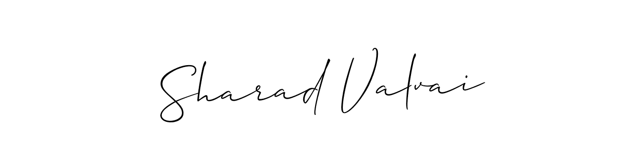 Use a signature maker to create a handwritten signature online. With this signature software, you can design (Allison_Script) your own signature for name Sharad Valvai. Sharad Valvai signature style 2 images and pictures png