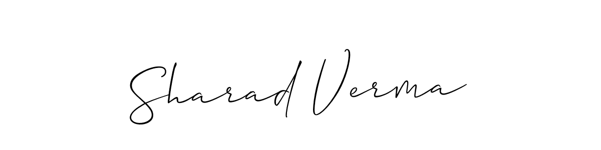How to Draw Sharad Verma signature style? Allison_Script is a latest design signature styles for name Sharad Verma. Sharad Verma signature style 2 images and pictures png