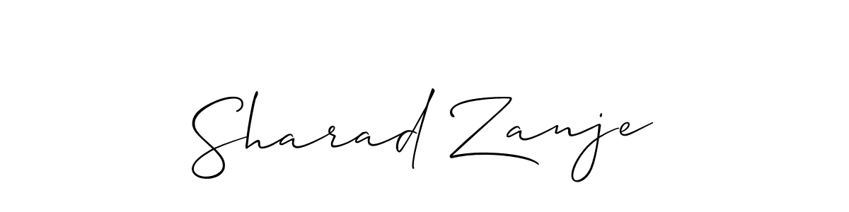 Make a beautiful signature design for name Sharad Zanje. With this signature (Allison_Script) style, you can create a handwritten signature for free. Sharad Zanje signature style 2 images and pictures png