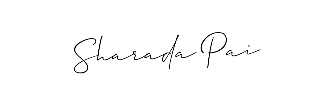 Design your own signature with our free online signature maker. With this signature software, you can create a handwritten (Allison_Script) signature for name Sharada Pai. Sharada Pai signature style 2 images and pictures png