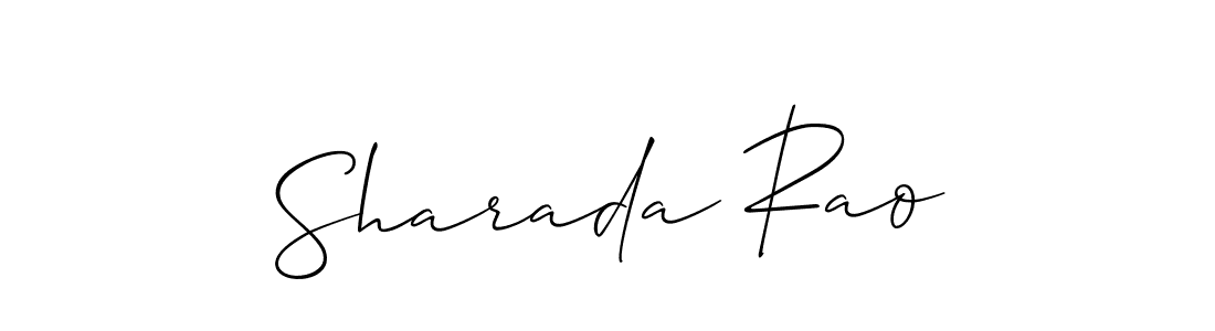 How to make Sharada Rao signature? Allison_Script is a professional autograph style. Create handwritten signature for Sharada Rao name. Sharada Rao signature style 2 images and pictures png