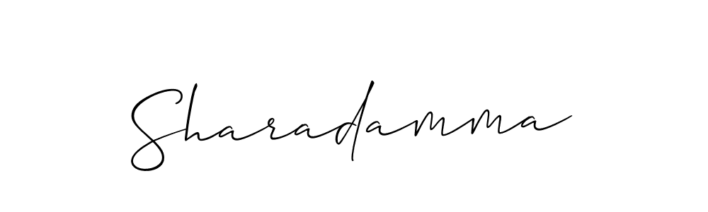 How to make Sharadamma signature? Allison_Script is a professional autograph style. Create handwritten signature for Sharadamma name. Sharadamma signature style 2 images and pictures png