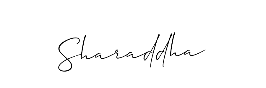 Sharaddha stylish signature style. Best Handwritten Sign (Allison_Script) for my name. Handwritten Signature Collection Ideas for my name Sharaddha. Sharaddha signature style 2 images and pictures png