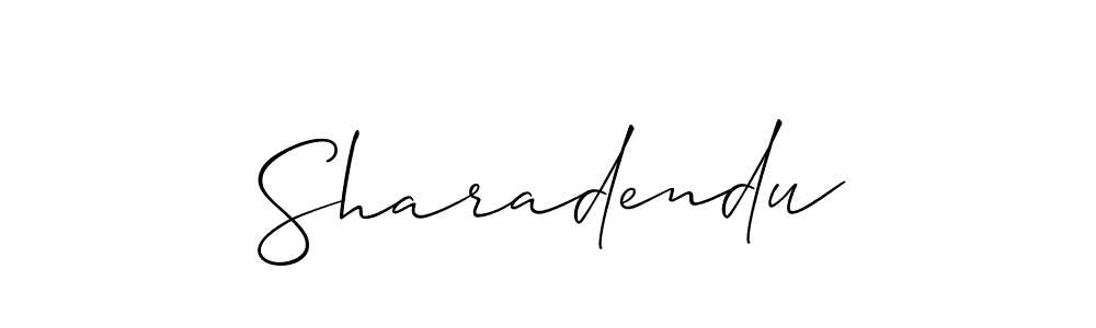 Create a beautiful signature design for name Sharadendu. With this signature (Allison_Script) fonts, you can make a handwritten signature for free. Sharadendu signature style 2 images and pictures png