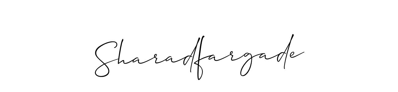 Similarly Allison_Script is the best handwritten signature design. Signature creator online .You can use it as an online autograph creator for name Sharadfargade. Sharadfargade signature style 2 images and pictures png