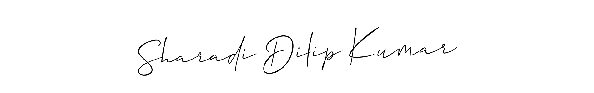 It looks lik you need a new signature style for name Sharadi Dilip Kumar. Design unique handwritten (Allison_Script) signature with our free signature maker in just a few clicks. Sharadi Dilip Kumar signature style 2 images and pictures png