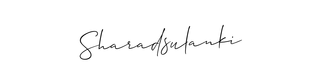 if you are searching for the best signature style for your name Sharadsulanki. so please give up your signature search. here we have designed multiple signature styles  using Allison_Script. Sharadsulanki signature style 2 images and pictures png