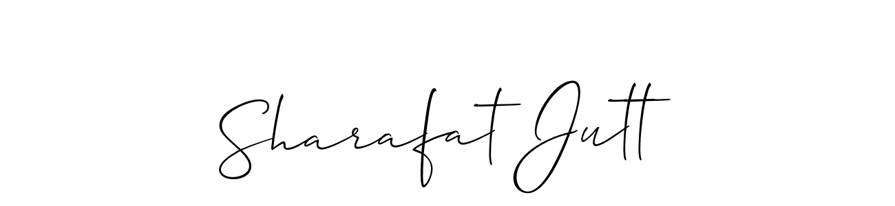 Use a signature maker to create a handwritten signature online. With this signature software, you can design (Allison_Script) your own signature for name Sharafat Jutt. Sharafat Jutt signature style 2 images and pictures png