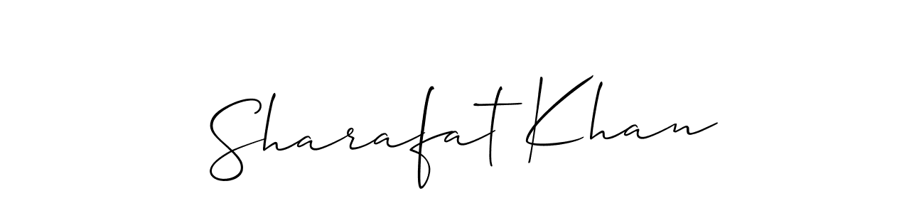 How to make Sharafat Khan signature? Allison_Script is a professional autograph style. Create handwritten signature for Sharafat Khan name. Sharafat Khan signature style 2 images and pictures png