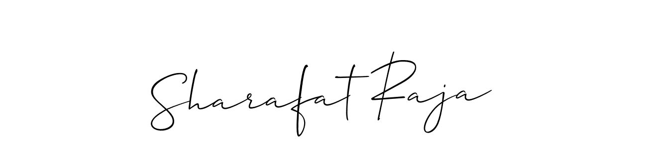 Make a beautiful signature design for name Sharafat Raja. With this signature (Allison_Script) style, you can create a handwritten signature for free. Sharafat Raja signature style 2 images and pictures png