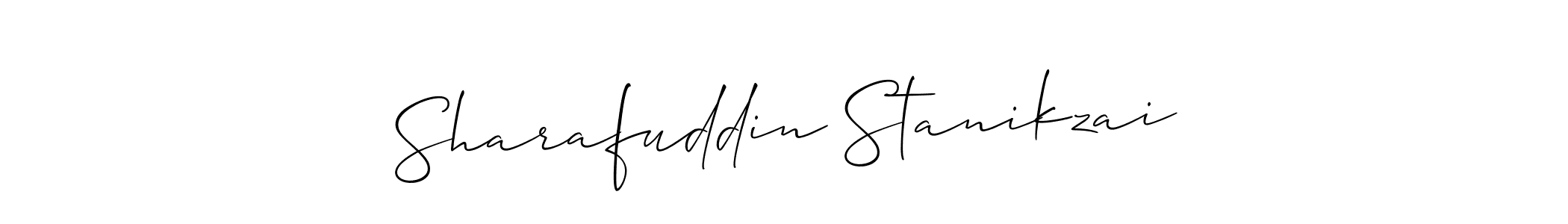 Use a signature maker to create a handwritten signature online. With this signature software, you can design (Allison_Script) your own signature for name Sharafuddin Stanikzai. Sharafuddin Stanikzai signature style 2 images and pictures png