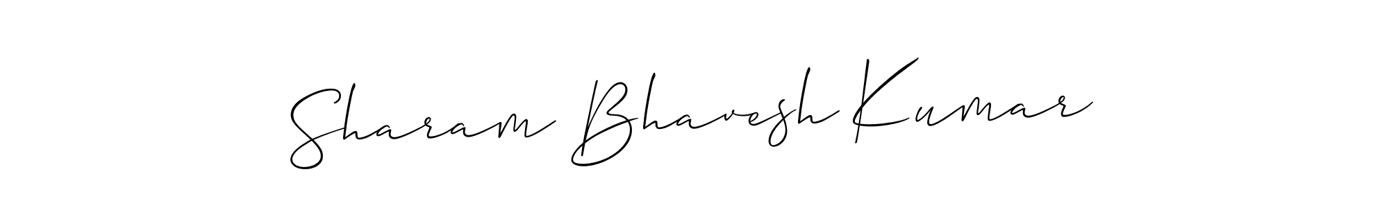 Also we have Sharam Bhavesh Kumar name is the best signature style. Create professional handwritten signature collection using Allison_Script autograph style. Sharam Bhavesh Kumar signature style 2 images and pictures png