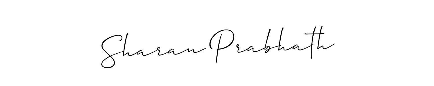 You should practise on your own different ways (Allison_Script) to write your name (Sharan Prabhath) in signature. don't let someone else do it for you. Sharan Prabhath signature style 2 images and pictures png