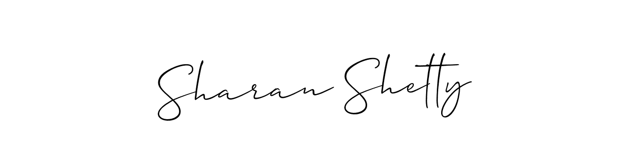 if you are searching for the best signature style for your name Sharan Shetty. so please give up your signature search. here we have designed multiple signature styles  using Allison_Script. Sharan Shetty signature style 2 images and pictures png