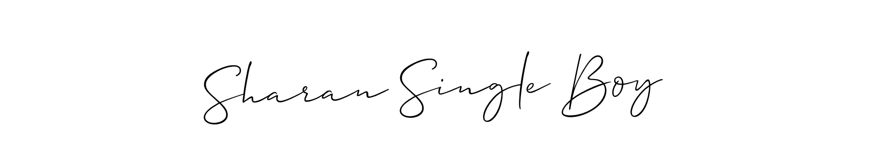 Similarly Allison_Script is the best handwritten signature design. Signature creator online .You can use it as an online autograph creator for name Sharan Single Boy. Sharan Single Boy signature style 2 images and pictures png