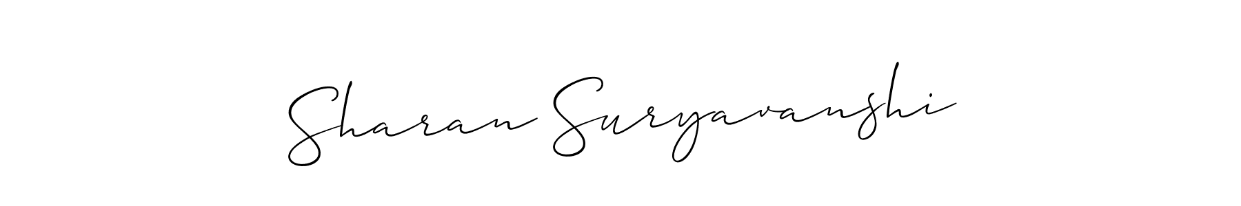 How to make Sharan Suryavanshi name signature. Use Allison_Script style for creating short signs online. This is the latest handwritten sign. Sharan Suryavanshi signature style 2 images and pictures png