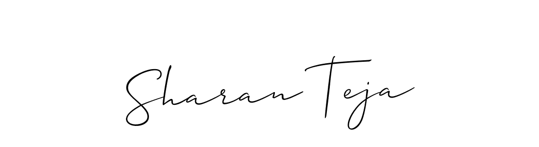 Allison_Script is a professional signature style that is perfect for those who want to add a touch of class to their signature. It is also a great choice for those who want to make their signature more unique. Get Sharan Teja name to fancy signature for free. Sharan Teja signature style 2 images and pictures png