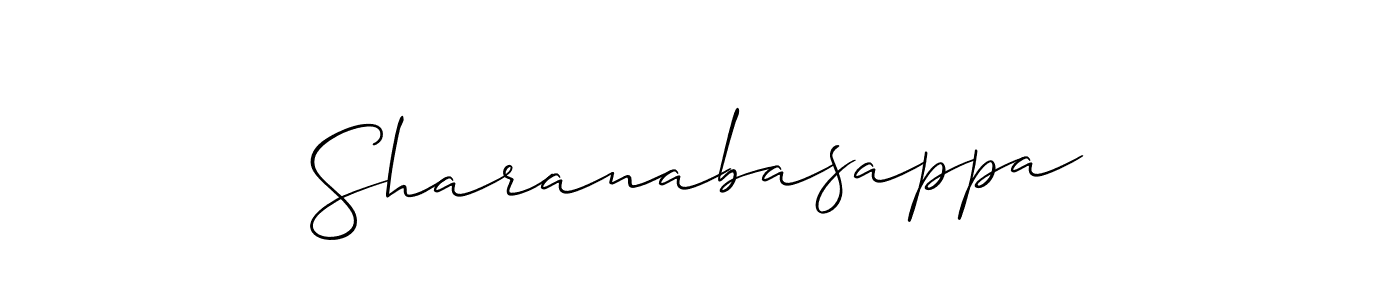 Make a beautiful signature design for name Sharanabasappa. With this signature (Allison_Script) style, you can create a handwritten signature for free. Sharanabasappa signature style 2 images and pictures png