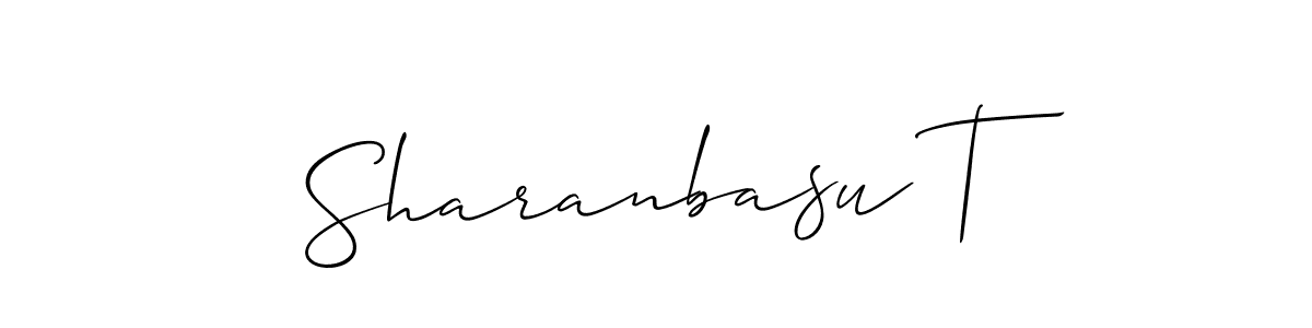 Make a beautiful signature design for name Sharanbasu T. With this signature (Allison_Script) style, you can create a handwritten signature for free. Sharanbasu T signature style 2 images and pictures png