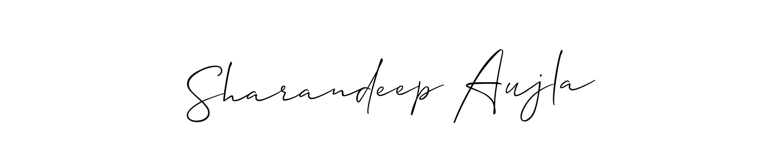 How to make Sharandeep Aujla signature? Allison_Script is a professional autograph style. Create handwritten signature for Sharandeep Aujla name. Sharandeep Aujla signature style 2 images and pictures png