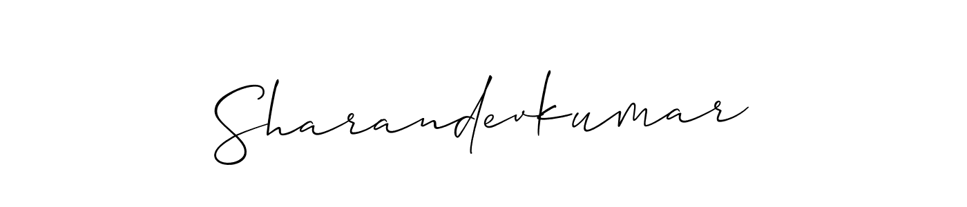 It looks lik you need a new signature style for name Sharandevkumar. Design unique handwritten (Allison_Script) signature with our free signature maker in just a few clicks. Sharandevkumar signature style 2 images and pictures png