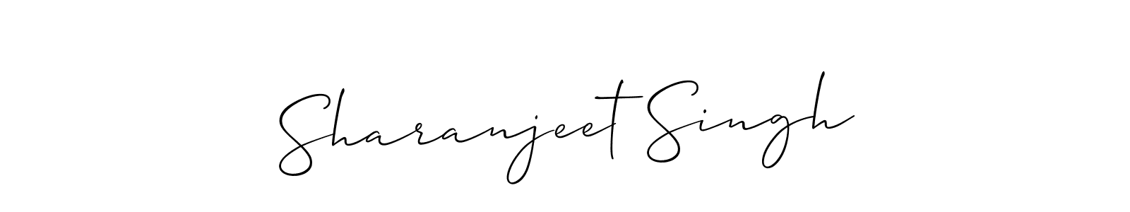 Make a beautiful signature design for name Sharanjeet Singh. With this signature (Allison_Script) style, you can create a handwritten signature for free. Sharanjeet Singh signature style 2 images and pictures png