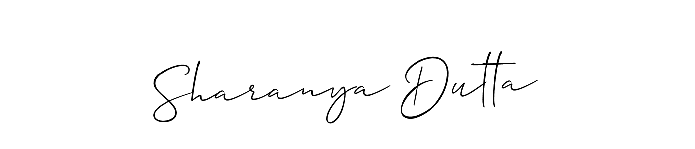 Also we have Sharanya Dutta name is the best signature style. Create professional handwritten signature collection using Allison_Script autograph style. Sharanya Dutta signature style 2 images and pictures png