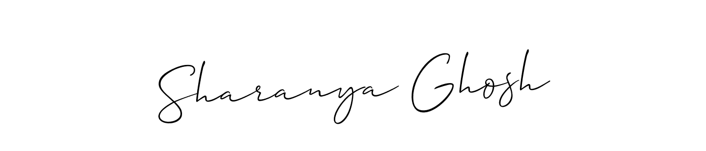 How to make Sharanya Ghosh name signature. Use Allison_Script style for creating short signs online. This is the latest handwritten sign. Sharanya Ghosh signature style 2 images and pictures png