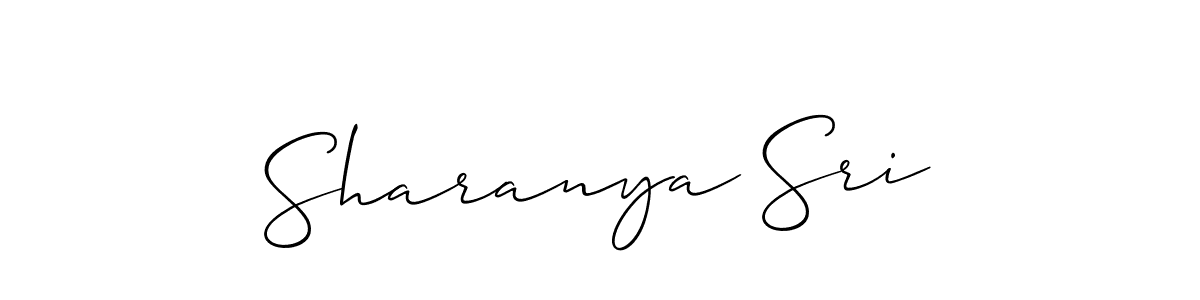 You should practise on your own different ways (Allison_Script) to write your name (Sharanya Sri) in signature. don't let someone else do it for you. Sharanya Sri signature style 2 images and pictures png