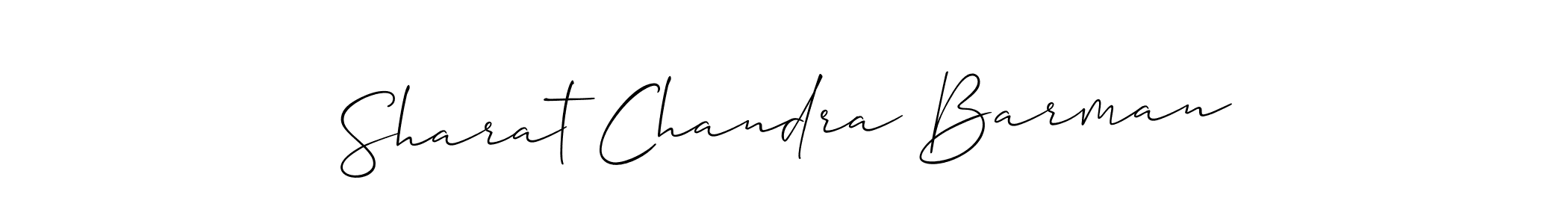 The best way (Allison_Script) to make a short signature is to pick only two or three words in your name. The name Sharat Chandra Barman include a total of six letters. For converting this name. Sharat Chandra Barman signature style 2 images and pictures png