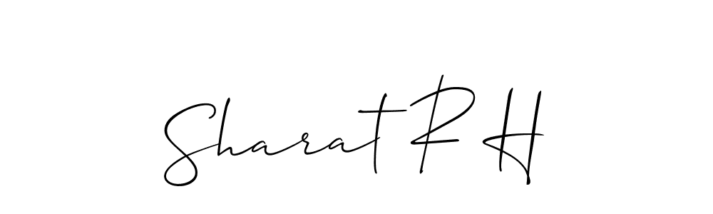 How to Draw Sharat R H signature style? Allison_Script is a latest design signature styles for name Sharat R H. Sharat R H signature style 2 images and pictures png