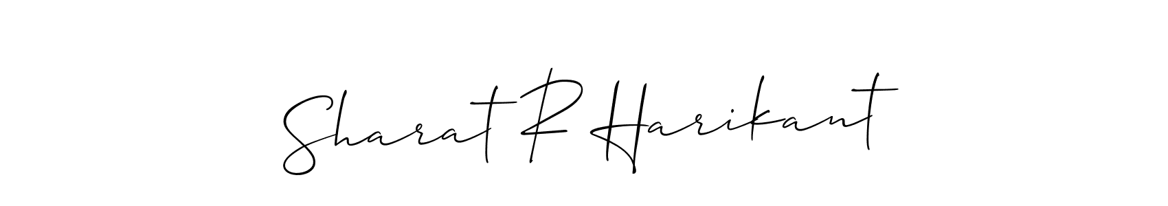 Create a beautiful signature design for name Sharat R Harikant. With this signature (Allison_Script) fonts, you can make a handwritten signature for free. Sharat R Harikant signature style 2 images and pictures png