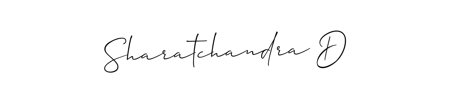 Make a beautiful signature design for name Sharatchandra D. With this signature (Allison_Script) style, you can create a handwritten signature for free. Sharatchandra D signature style 2 images and pictures png