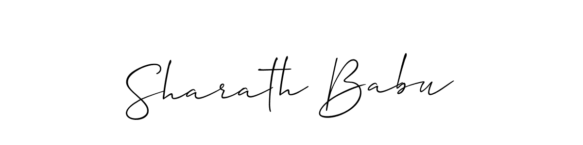 How to make Sharath Babu name signature. Use Allison_Script style for creating short signs online. This is the latest handwritten sign. Sharath Babu signature style 2 images and pictures png