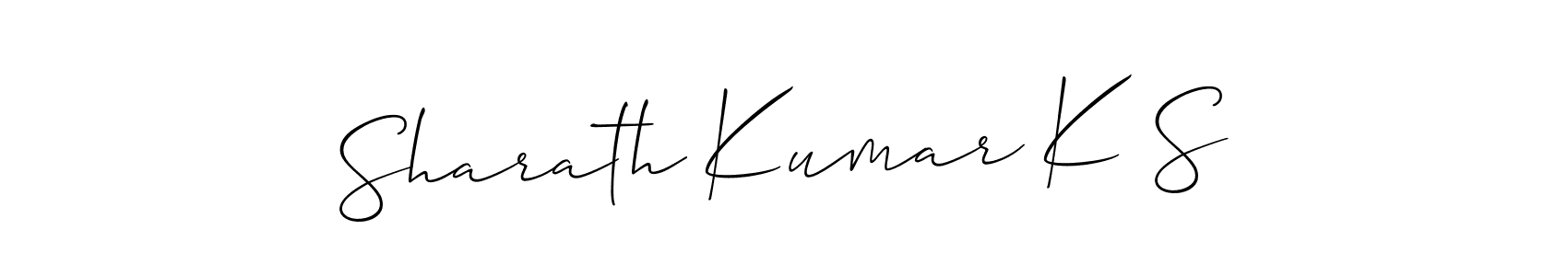 How to make Sharath Kumar K S name signature. Use Allison_Script style for creating short signs online. This is the latest handwritten sign. Sharath Kumar K S signature style 2 images and pictures png