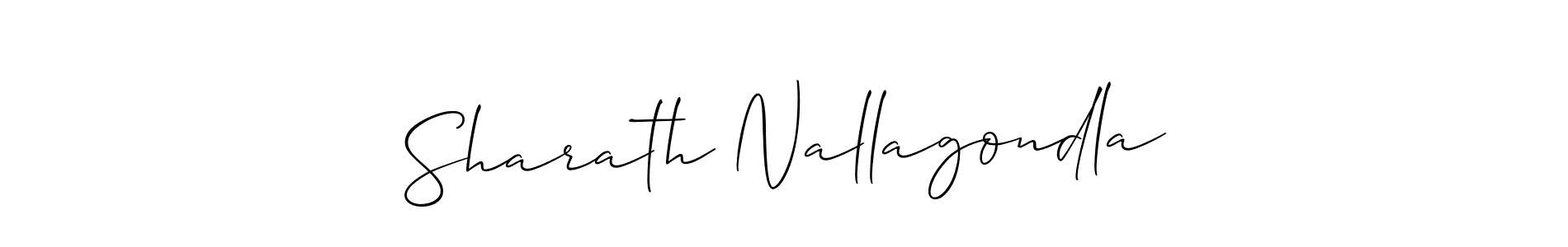 How to Draw Sharath Nallagondla signature style? Allison_Script is a latest design signature styles for name Sharath Nallagondla. Sharath Nallagondla signature style 2 images and pictures png