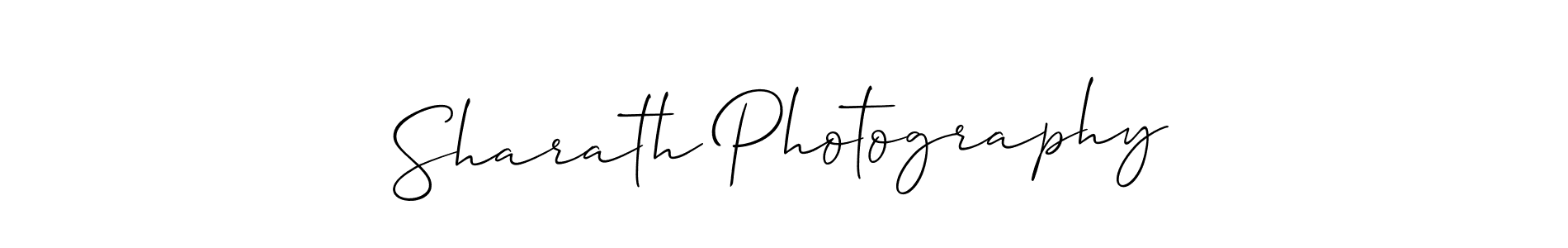 Design your own signature with our free online signature maker. With this signature software, you can create a handwritten (Allison_Script) signature for name Sharath Photography. Sharath Photography signature style 2 images and pictures png