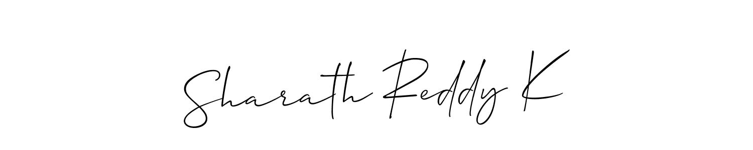 Use a signature maker to create a handwritten signature online. With this signature software, you can design (Allison_Script) your own signature for name Sharath Reddy K. Sharath Reddy K signature style 2 images and pictures png