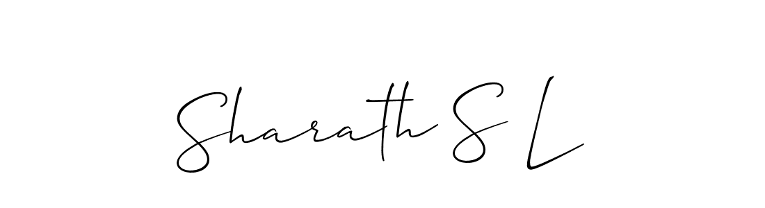 Make a beautiful signature design for name Sharath S L. With this signature (Allison_Script) style, you can create a handwritten signature for free. Sharath S L signature style 2 images and pictures png