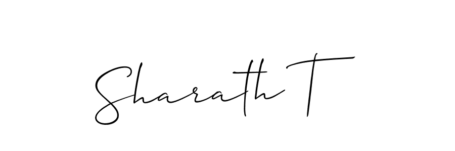 How to make Sharath T signature? Allison_Script is a professional autograph style. Create handwritten signature for Sharath T name. Sharath T signature style 2 images and pictures png